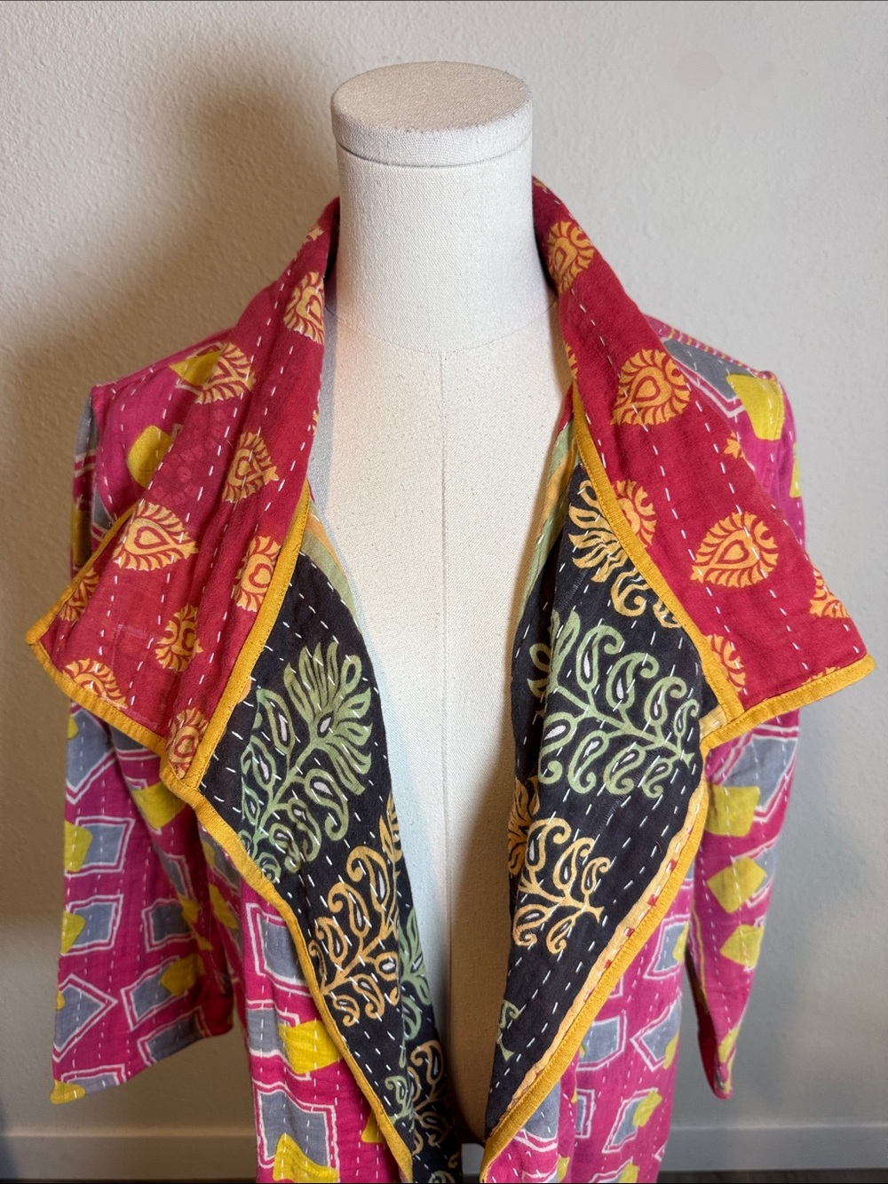 NWOT Boho Kantha Patchwork Jacket size Medium - Picture 2 of 13